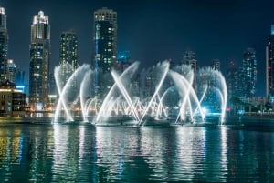 Dubai: Burj Khalifa Fountain Show og Burj Lake Ride