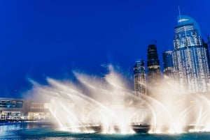 Dubai: Burj Khalifa Fountain Show och Burj Lake Ride