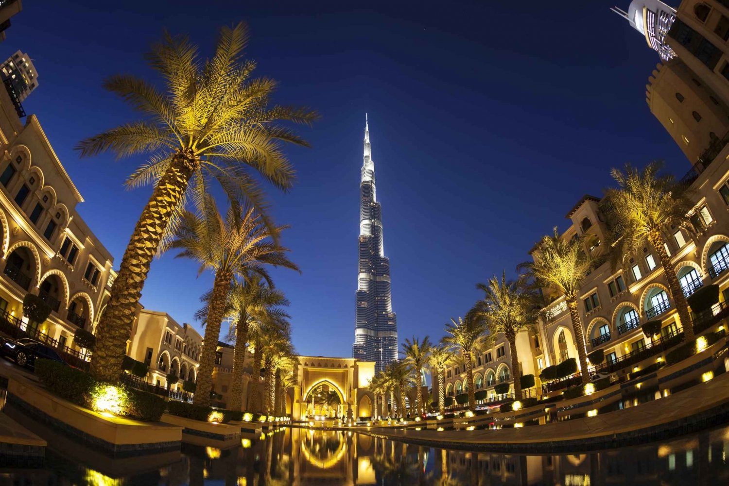 Dubai: vip-lounge Burj Khalifa en panoramische zonsondergang