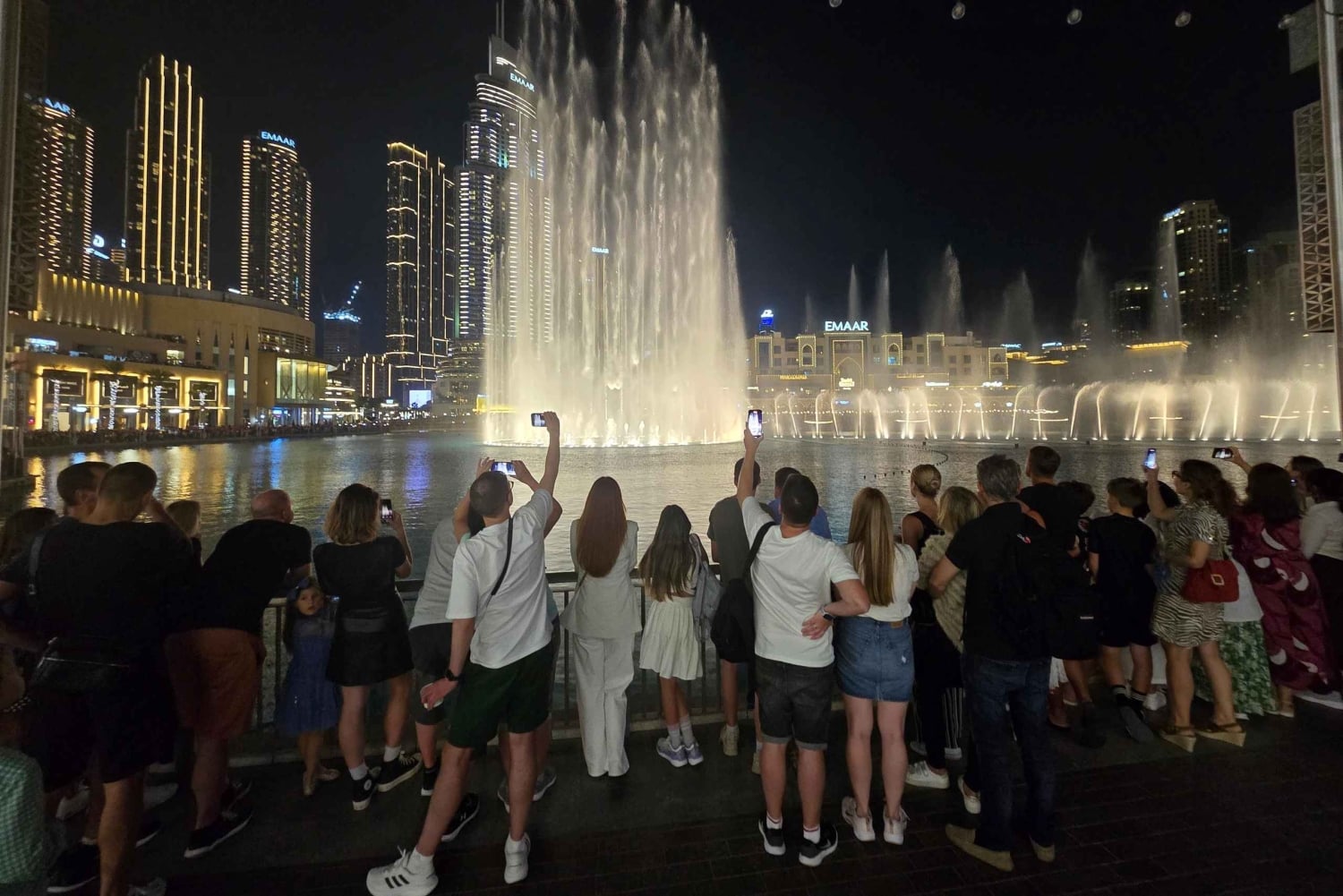 Dubai di notte con biglietto d'ingresso al Burj Khalifa