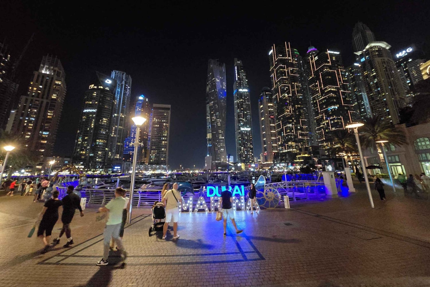 Dubai di notte con biglietto d'ingresso al Burj Khalifa