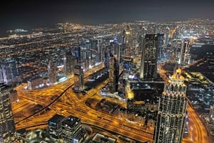 Dubai by Night with Burj Khalifa Entrance Ticket