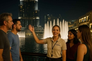 Dubai di notte con biglietto d'ingresso al Burj Khalifa