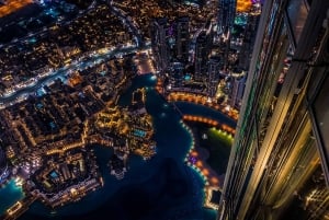 Dubai di notte con biglietto d'ingresso al Burj Khalifa