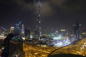 Dubai di notte con biglietto d'ingresso al Burj Khalifa