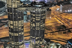 Dubai di notte con biglietto d'ingresso al Burj Khalifa