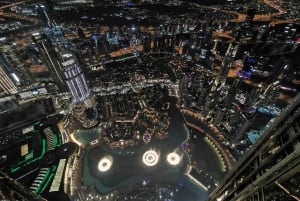 Dubai di notte con biglietto d'ingresso al Burj Khalifa