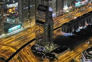 Dubai di notte con biglietto d'ingresso al Burj Khalifa