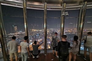 Dubai di notte con biglietto d'ingresso al Burj Khalifa