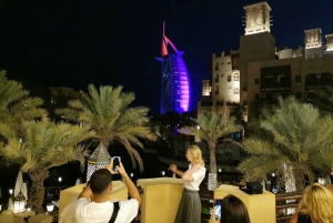 Dubai di notte con biglietto d'ingresso al Burj Khalifa