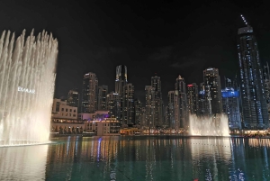 Dubai di notte con biglietto d'ingresso al Burj Khalifa