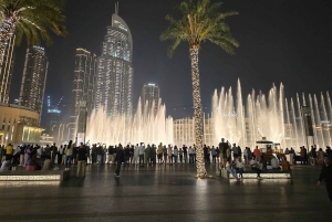 Dubai di notte con biglietto d'ingresso al Burj Khalifa