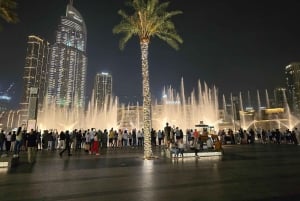 Dubai di notte con biglietto d'ingresso al Burj Khalifa