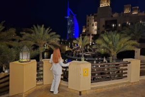 Dubai di notte con biglietto d'ingresso al Burj Khalifa