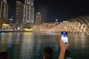 Dubai di notte con biglietto d'ingresso al Burj Khalifa