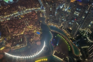 Dubai di notte con biglietto d'ingresso al Burj Khalifa