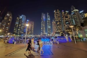 Dubai di notte con biglietto d'ingresso al Burj Khalifa