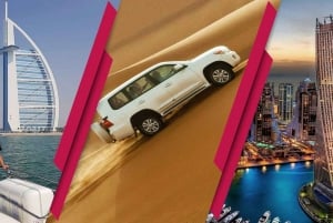 Dubain kaupunkikierros ja aavikkosafari koko päivän Combo