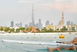 Dubai: Clear Kayaking Experience with Burj Khalifa View
