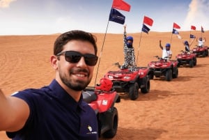 Dubai Desert Adventure: Red Dunes Guided Quad/Polaris & BBQ