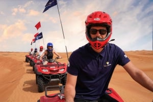 Dubai Desert Adventure: Red Dunes Guided Quad/Polaris & BBQ