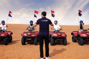 Dubai Desert Adventure: Red Dunes Guided Quad/Polaris & BBQ