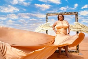 Dubai: Desert Flying Dress Photoshoot