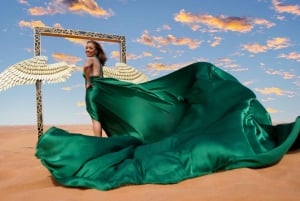 Dubai: Desert Flying Dress Photoshoot
