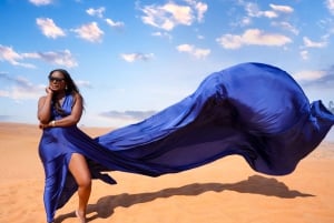 Dubai: Desert Flying Dress Photoshoot