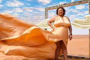 Dubai: Desert Flying Dress Photoshoot