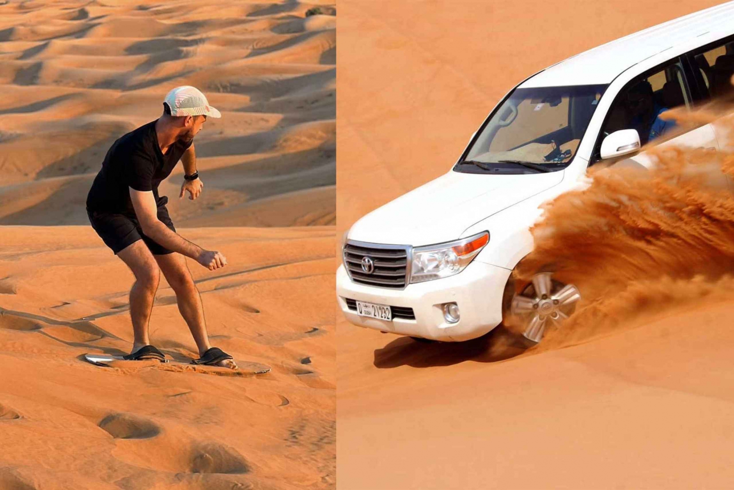 Dubai: Desert Safari, Sand Boarding & Camp BBQ