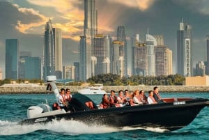 Dubai, Dubai Sightseeingtur med motorbåt i Dubai Marina