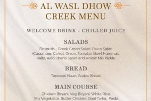 DUBAI: Ylellinen Dhow-risteily illallinen (Creek Al Seef)