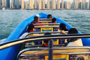 Dubai: Guidet byomvisning med hurtigbåt, severdigheter og iskrem.