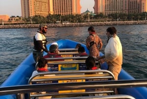 Dubai: Guidet byomvisning med hurtigbåt, severdigheter og iskrem.