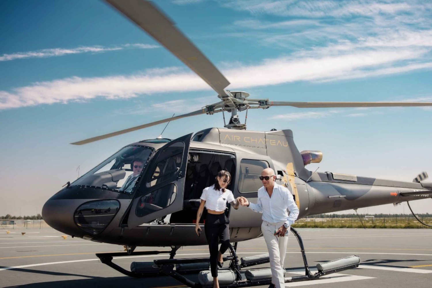 Dubai: Helikoptertur med gratis videoer og fotos