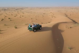 Dubai: Tour del deserto Heritage Land Rover con cena