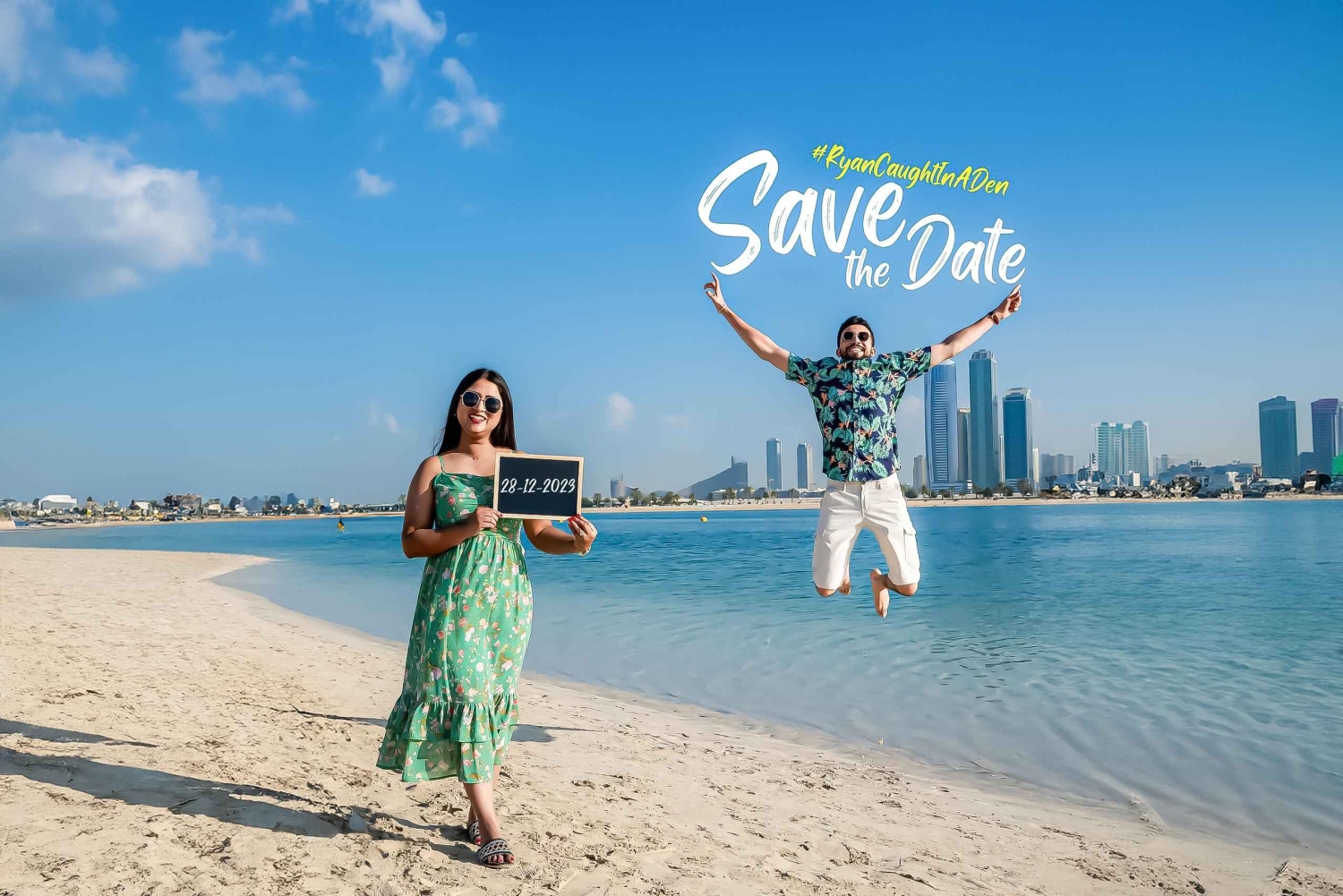 Dubai: Fotoshoot på JBR Beach før brylluppet
