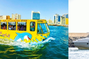 Dubai: Luxury Yacht Tour with Wonder Bus Tour on land & Sea