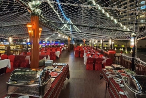 Dubai marina traditional wooden dhow dinner cruise