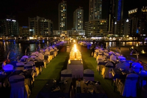 Jantar em cruzeiro Vip Dhow na Marina de Dubai com show do Tanora