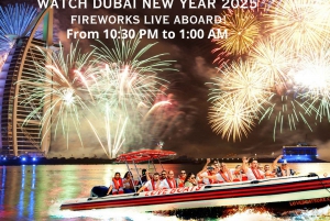 Dubai - New Year's Eve Fireworks show on a Speedboat