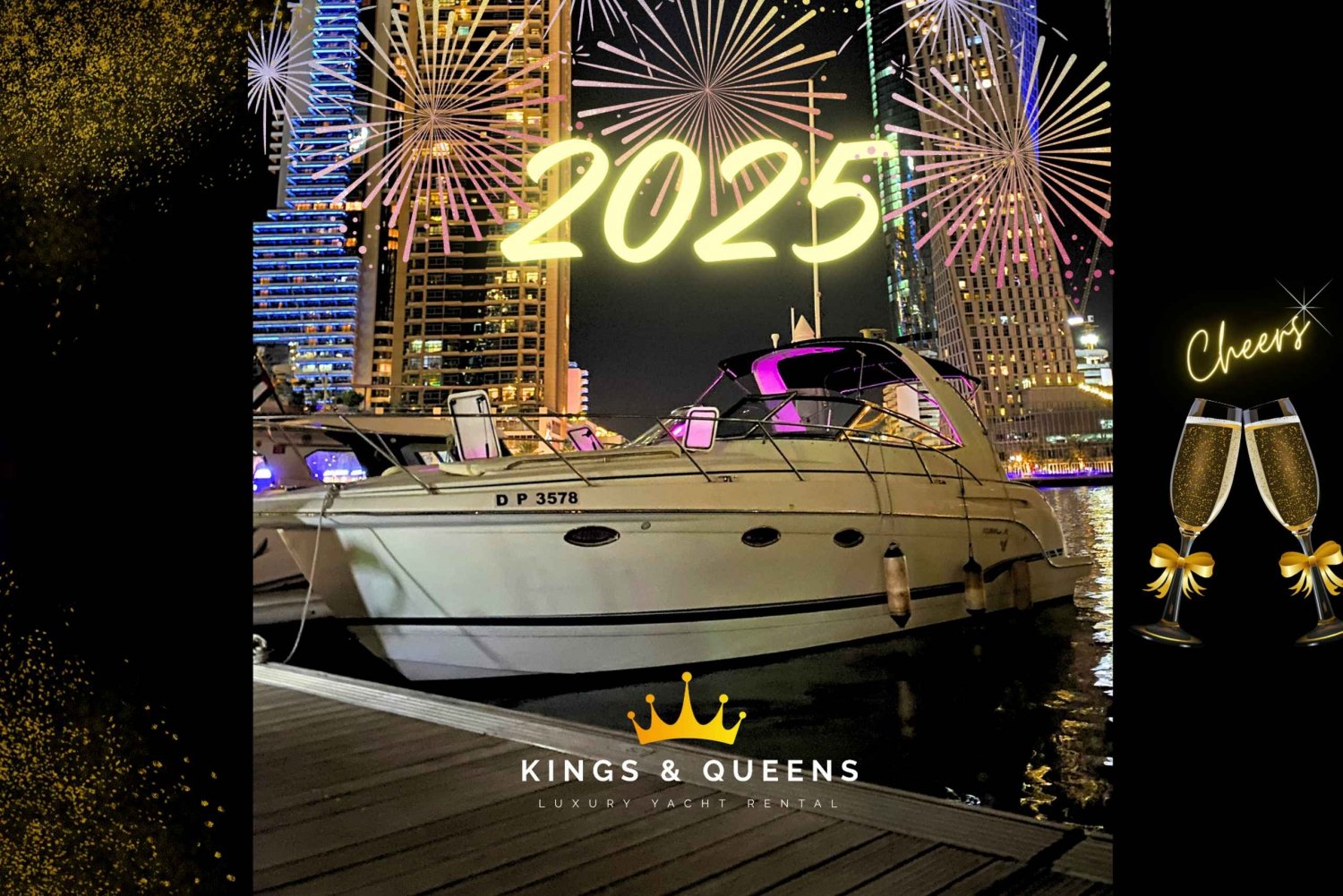 Dubai : New Year's Eve on a Private Luxury 36FT Yacht