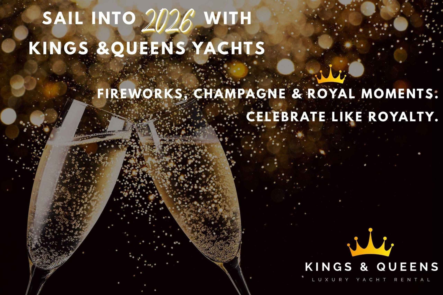 Dubai: Nyttårsaften på en privat luksusyacht på 36 fot