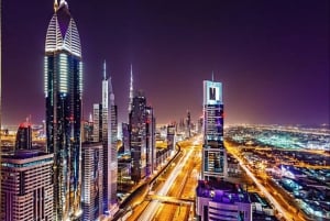 Dubai: Night Tour with Burj Khalifa, Fountain Show & Marina