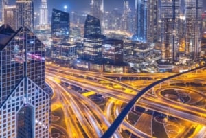 Dubai: Night Tour with Burj Khalifa, Fountain Show & Marina