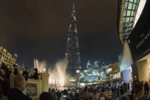 Dubai: Night Tour with Burj Khalifa, Fountain Show & Marina