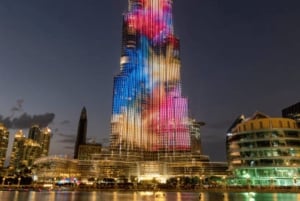 Dubai: Night Tour with Burj Khalifa, Fountain Show & Marina