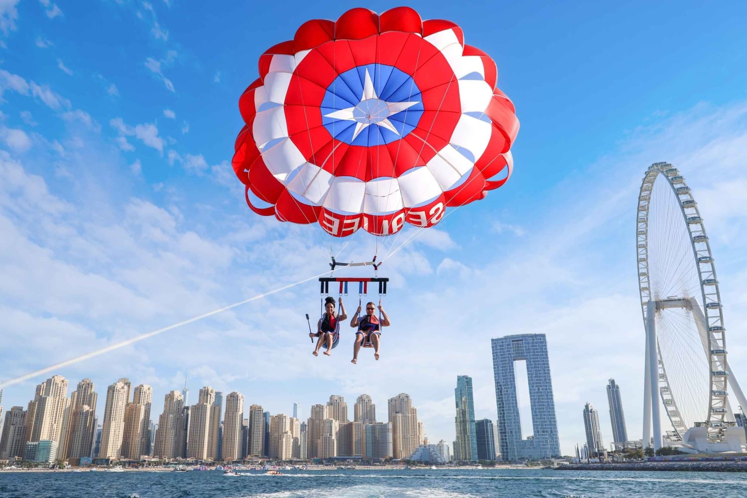 Dubaj: Parasailing z widokiem na Palm View i JBR View
