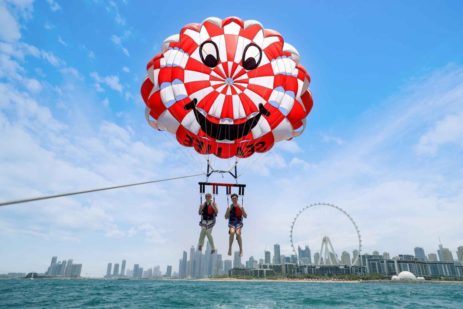Dubaj: Parasailing z widokiem na Palm View i JBR View